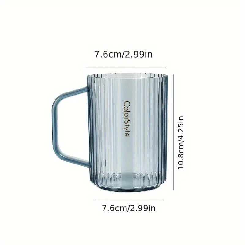 Plastic Mouthwash Cup With Handle – Minimalist Bathroom Tumbler Bathroom Tumbler Cup Babs Blue