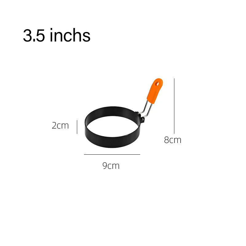Stainless Steel Fried Egg Ring with Silicone Handle | Non-Stick Egg Ring Mold Babs 9cm