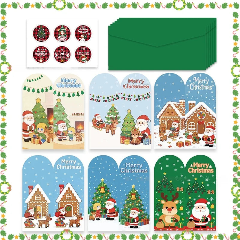 6-Pack Luxury Christmas Greeting Cards – Holiday Gift Cards Christmas Greeting Cards Babs