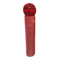 Bling Rhinestone Wireless Mic Cover – Sparkly Decorative Sleeve Mic Handle Cover Babs red