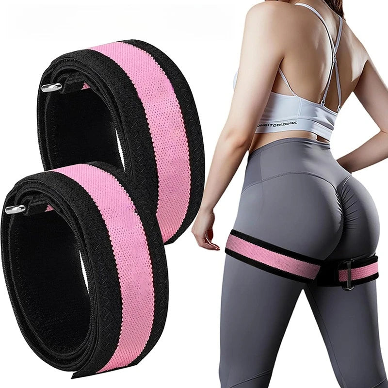 Women's Hip Resistance Band – Medium Tension, Black & Pink Hip Resistance Band Babs Pink Grey