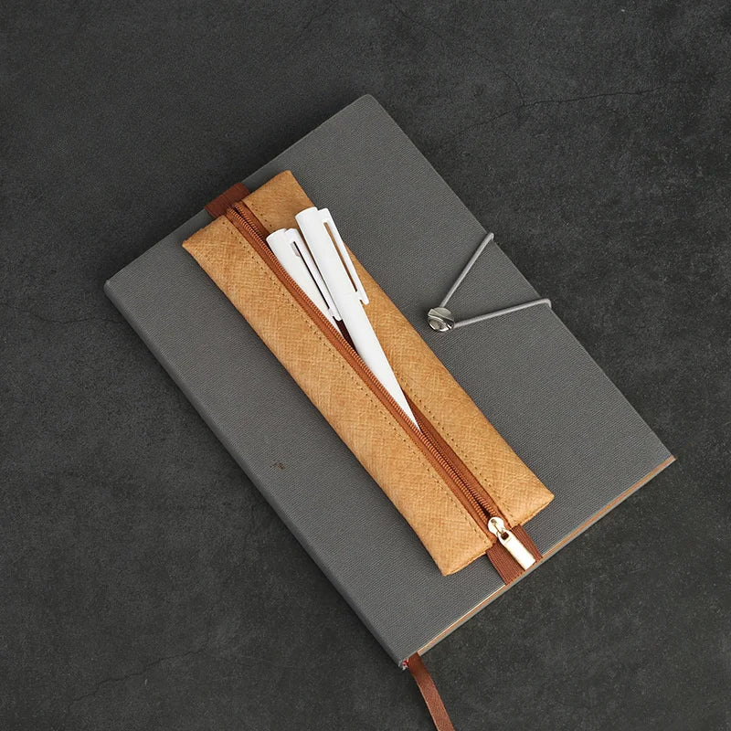 Zipped Leather Pencil Pouch | Fountain Pen Protector Case Pencil Pouch Babs