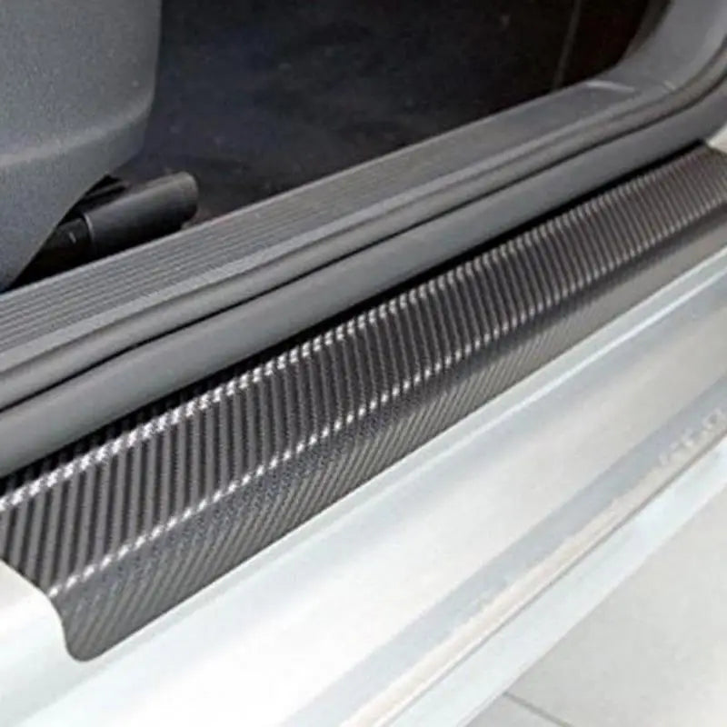 4pcs Carbon Fiber Car Door Sill Strips – Anti-Scratch Decals Car Door Decals Babs