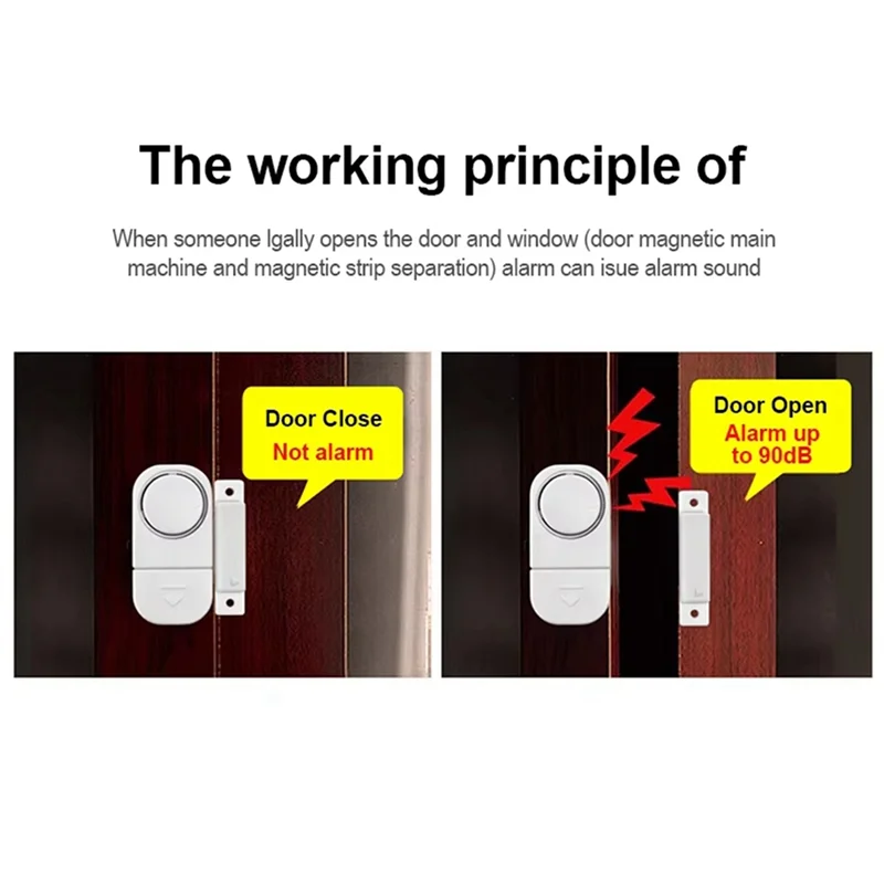 Wireless 90dB Magnetic Door & Window Security Alarm Sensor Security Alarm Sensor Babs