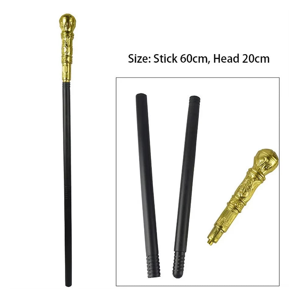 Halloween King Scepter Cosplay Props – Snake, Claw & Ball Costume Scepter Prop Babs gold ball