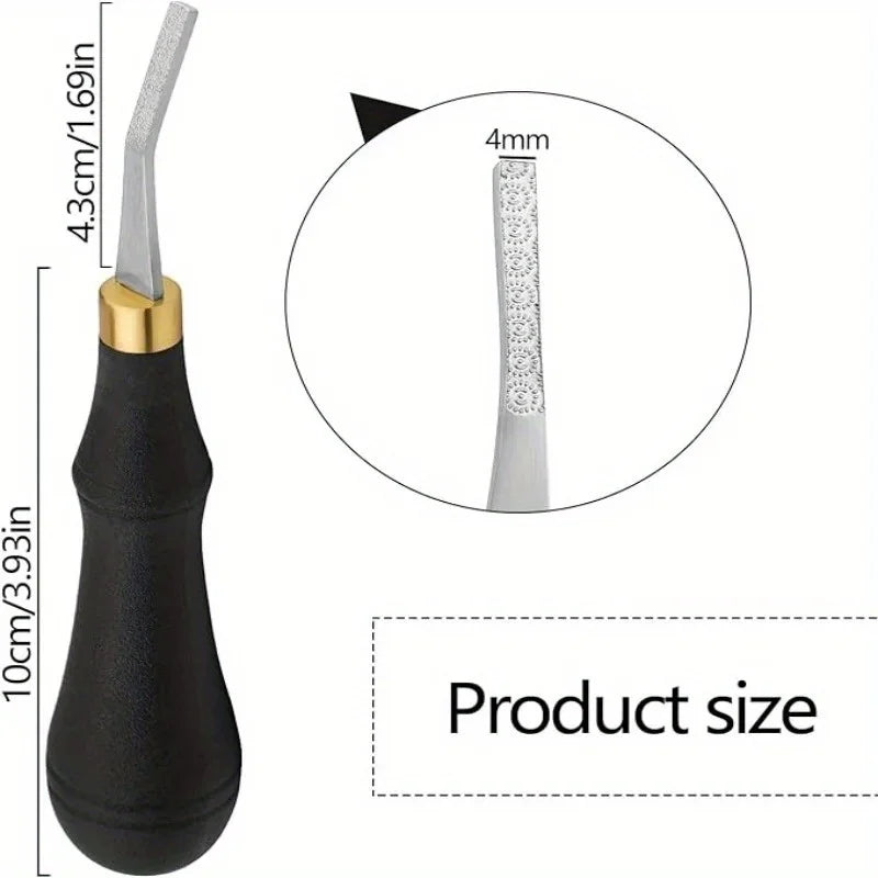 Silicone Handle Leather File Tool – DIY Edge & Surface Finishing Leather Craft File Babs 4mm