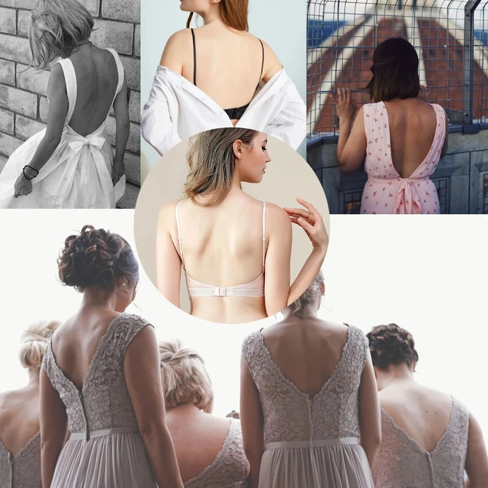 Invisible Lace Low Back Wireless Bralette – Polka Dot Mesh Wireless Bralette Babs