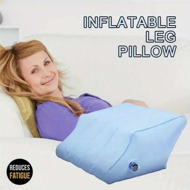 Inflatable Wedge Leg Pillow – Portable Knee & Foot Lift Cushion Inflatable Leg Pillow Babs
