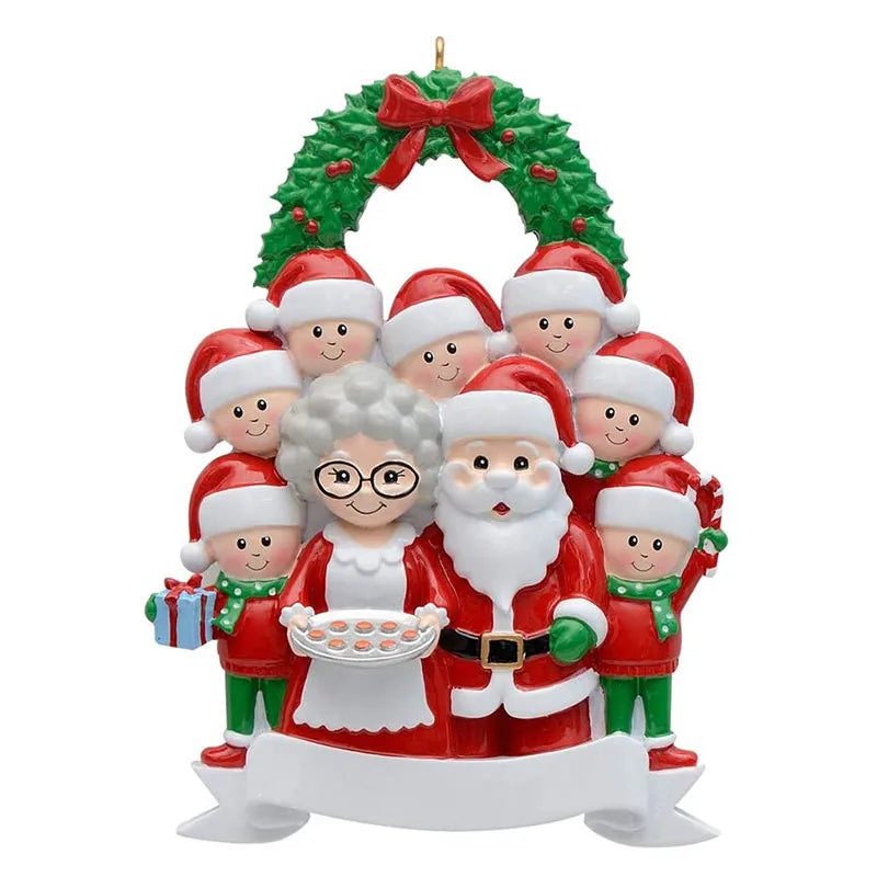 Personalized Family Christmas Tree Ornament – Santa Pendant Christmas Tree Ornament Babs G