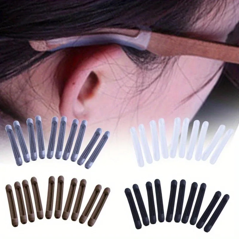 10 Pairs Silicone Anti-Slip Ear Hooks for Eyeglasses Eyeglass Ear Hooks Babs