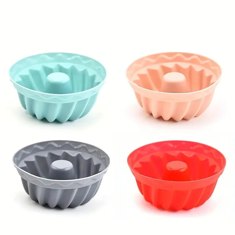 Non-Stick Silicone Bundtlette Cake Mold | Mini Fluted Tube Pan Silicone Cake Mold Babs