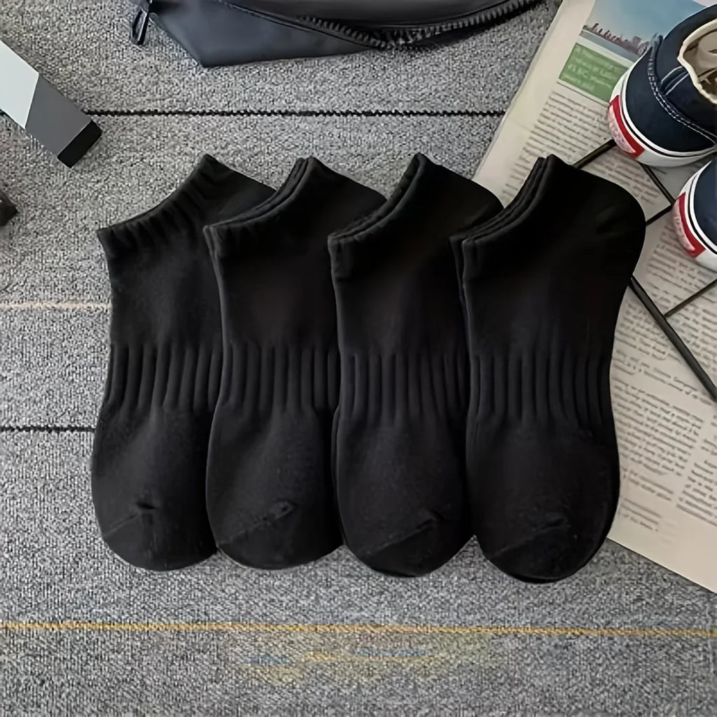 4 Pairs Breathable Sports Socks Women & Men – Moisture Wicking Sports Socks Babs black One Size