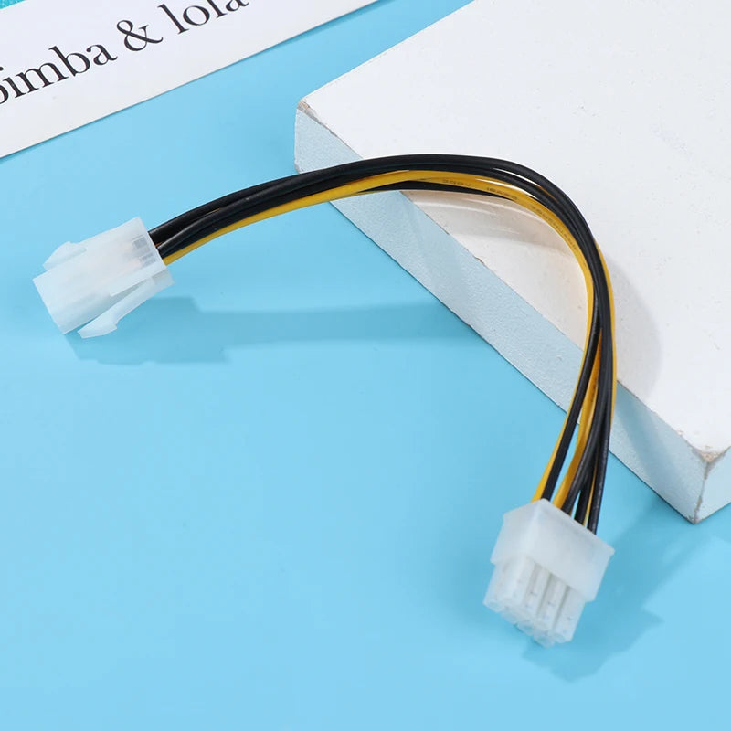 4-Pin to 8-Pin CPU Power Adapter Cable for ATX Motherboard PC Power Adapter Cable Babs