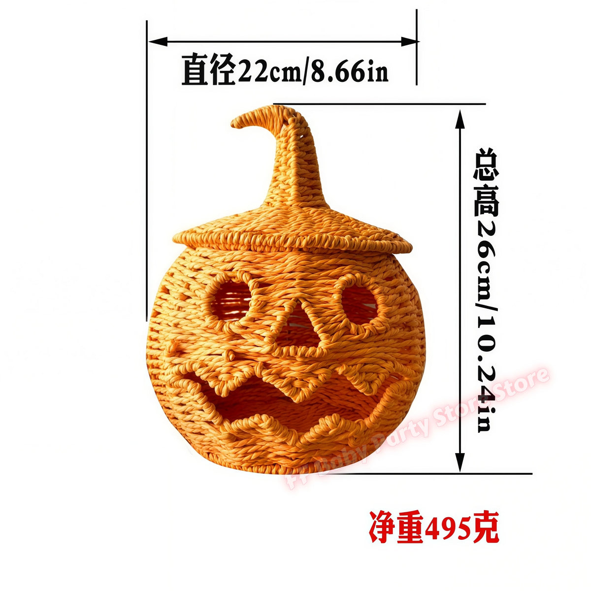 Wicker Pumpkin Lantern Witch Hat Storage Box Halloween Decor Halloween Décor Ornament Babs F