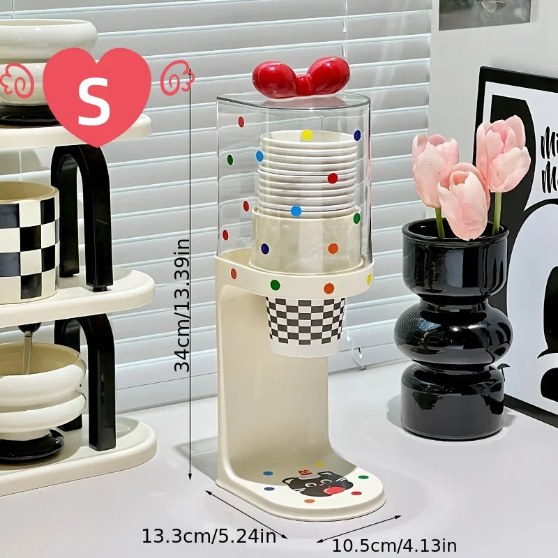 Pull-Type Water Cup Dispenser – Flat Bottom Cup Holder Rack Cup Dispenser Rack Babs S cup holder
