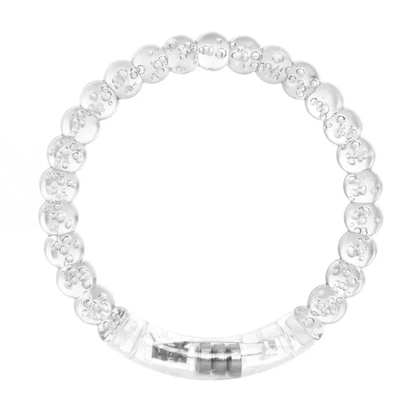 LED Light Up Glow Bracelet Watch – Party, Halloween & Cosplay LED Glow Bracelet Babs white bead