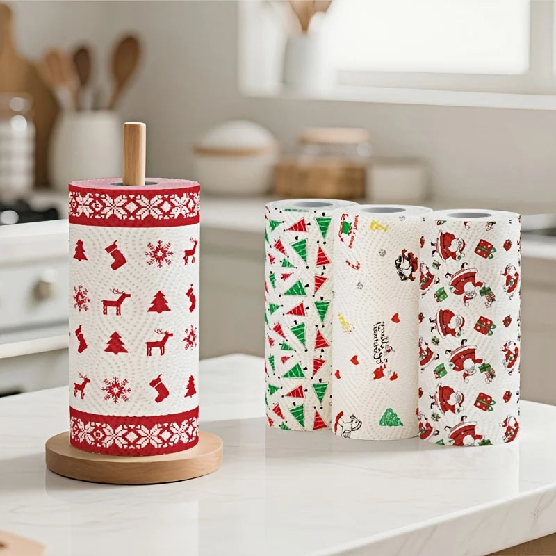 Christmas Disposable Paper Towels | Festive Kitchen Cleaning Disposable Paper Towels Babs