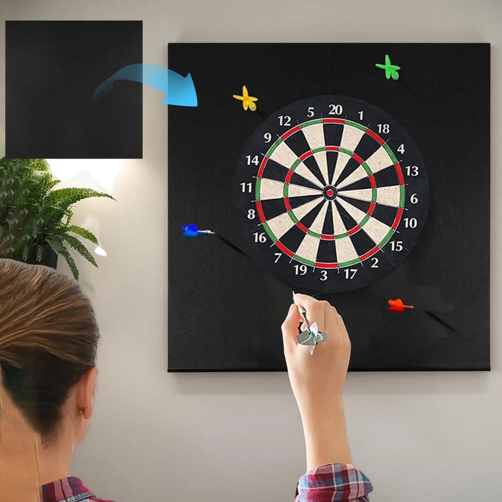 Felt Dartboard Wall Protector – Self-Adhesive, Standard Size Dartboard Wall Protector Babs