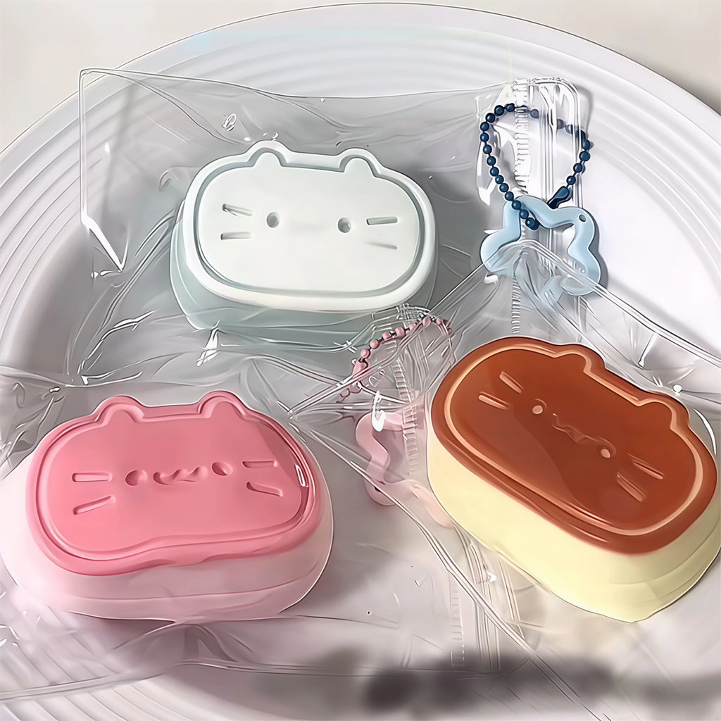 Pudding Cat Mochi Squishy Fidget Toy | Cute Cheese Kitty Squishy Fidget Toy Babs