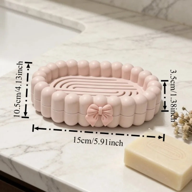 Double Layer Soap Box with Drainage & Anti-Slip Soap Holder Soap Dish Holder Babs