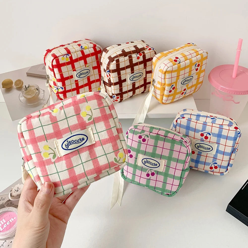 Mini Makeup Bag with Compartments – Cute Zipper Cosmetic Pouch Cosmetic Makeup Bag Babs