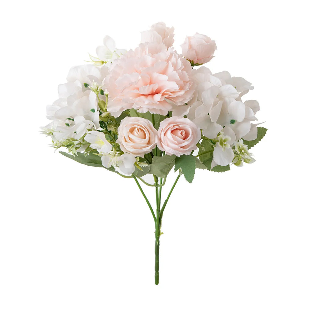 Silk Artificial Carnation Rose Bouquet – Wedding & Home Décor Artificial Flower Bouquet Babs color 2 1 pc