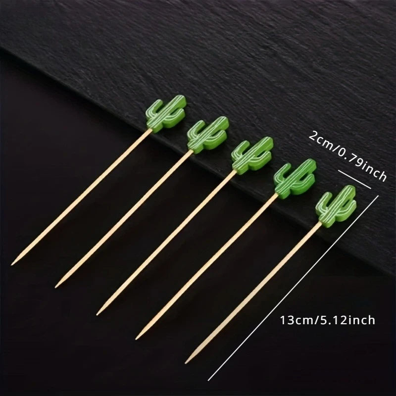 Cactus Bamboo Fruit Picks – Dessert Forks & Party Supplies Bamboo Fruit Picks Babs