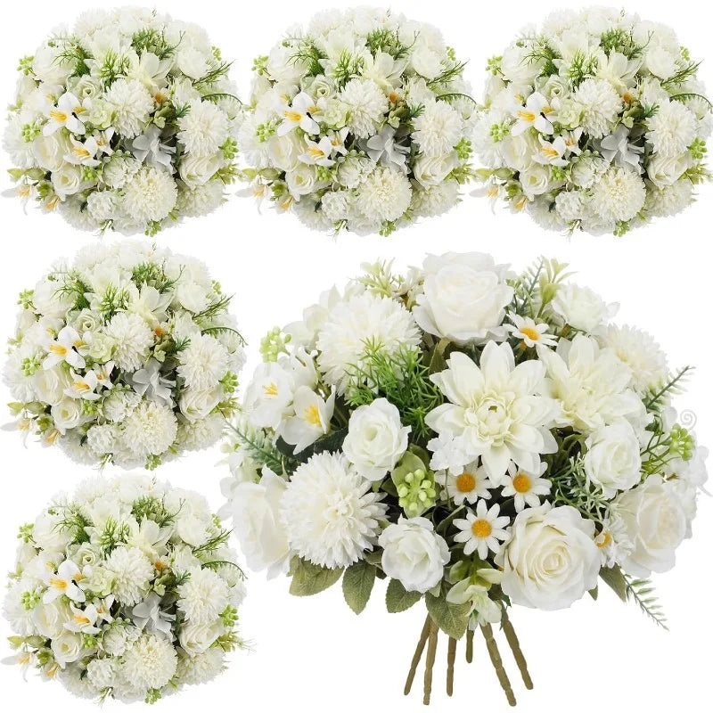 30cm Artificial Peony Hydrangea Daisy Bouquet | Wedding Decor Artificial Flower Bouquet Babs