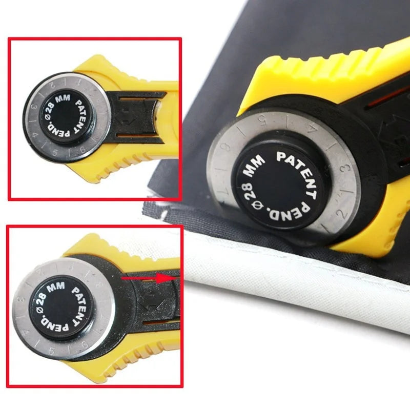 28mm & 45mm Rotary Cutter – Fabric, Leather & Paper Craft Tool Rotary Cutter Babs