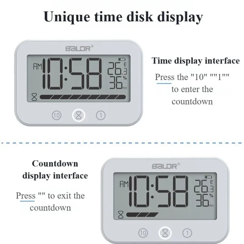 Oeny Multifunctional Digital Clock – Countdown, Alarm & Humidity Digital Desk Clock Babs