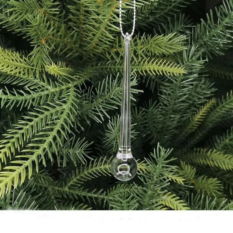 10Pcs Crystal Snowflake Christmas Tree Hanging Ornaments Christmas Tree Ornaments Babs 9.5cm 10Pcs