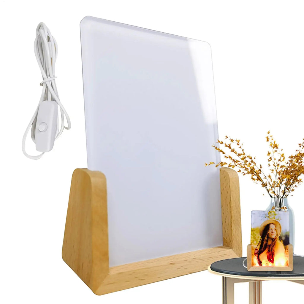 3D LED Night Light Sublimation Acrylic Photo Frame Blank LED Acrylic Photo Frame Babs