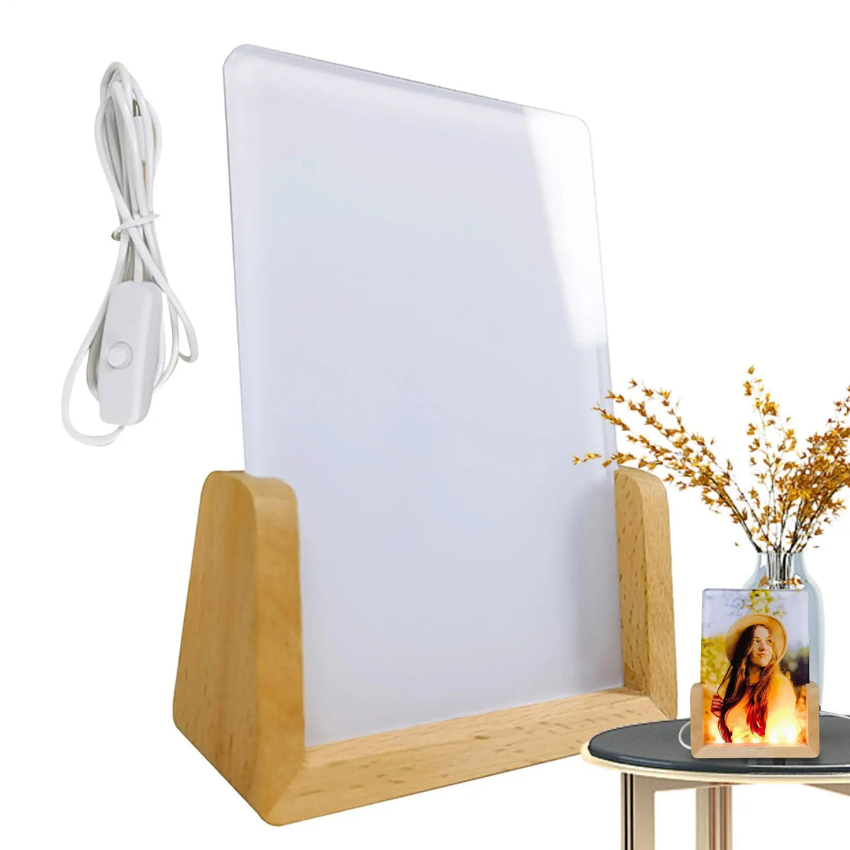 3D LED Night Light Sublimation Acrylic Photo Frame Blank LED Acrylic Photo Frame Babs