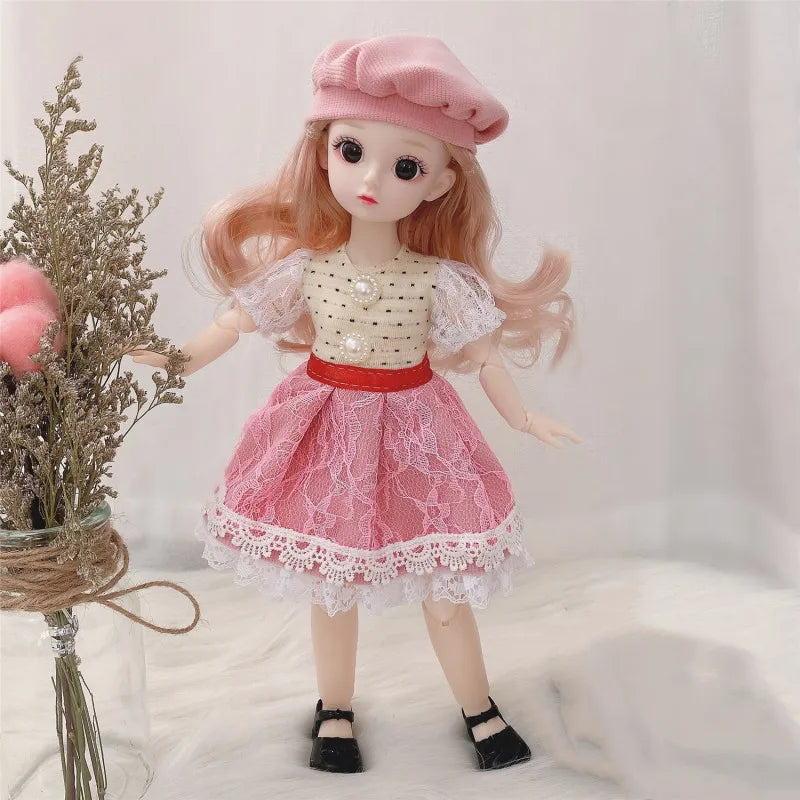 30cm BJD Doll 1/6 Scale | 12 Joints, 3D Eyes, Clothes & Shoes BJD Fashion Doll Babs 11 One Size