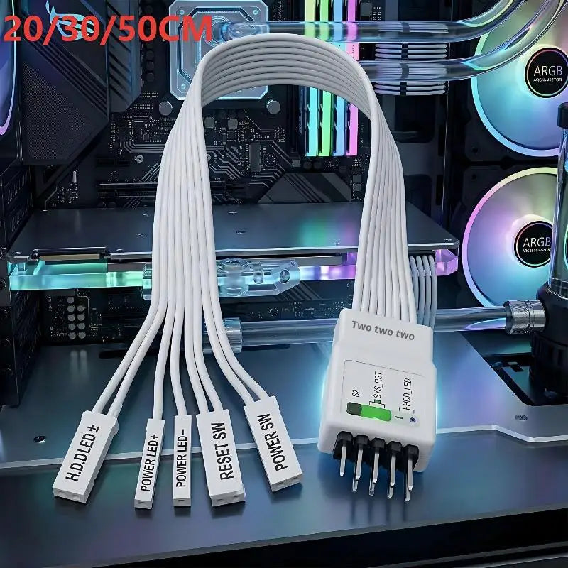 9-Pin F-Panel Motherboard Front Panel Cable | 20/30/50cm Motherboard Adapter Cable Babs