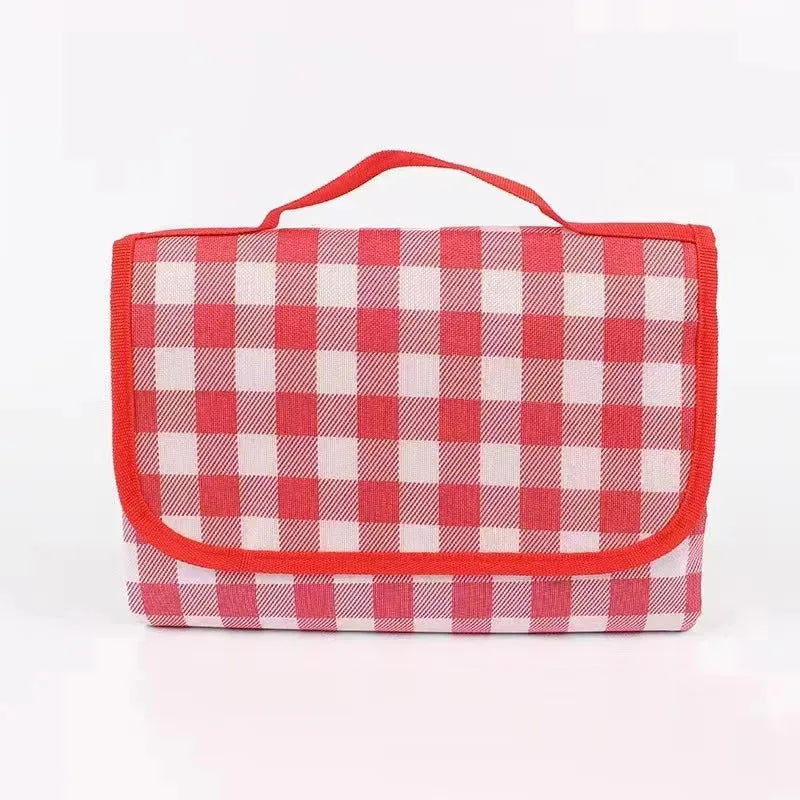 Waterproof Thickened Picnic Mat – Outdoor Camping Ground Blanket Outdoor Picnic Mat Babs red grid 100-150cm