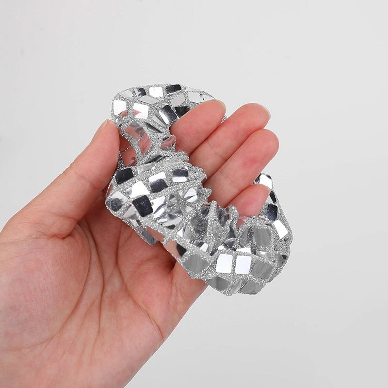 Disco Ball Sequin Hair Ties – Silver Party Hair Bands 1-6 pcs Sequin Hair Ties Babs