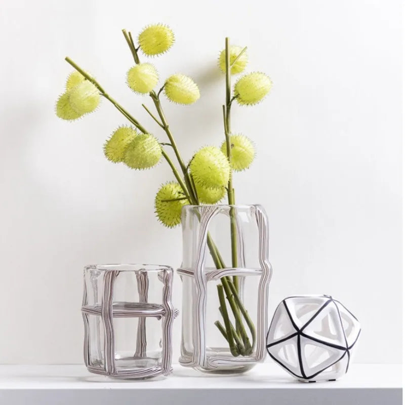 Modern Luxury Glass Vase – Minimalist Elegant Table Decor Decorative Glass Vase Babs