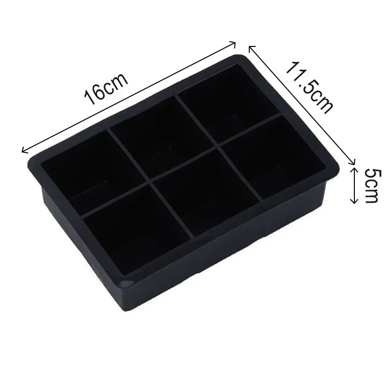 Silicone Ice Cube Mold & Ice Ball Maker – 4/6/8/15 Compartments Silicone Ice Mold Babs 6Grid-Square