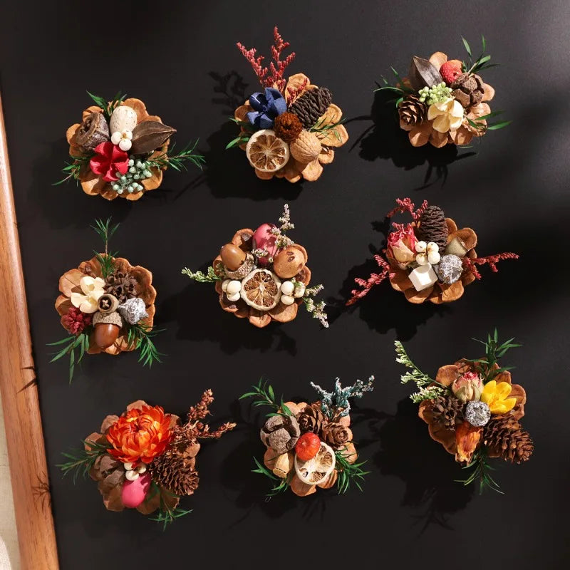 Pinecone Dried Flower Fridge Magnet – Handmade Home Decor Decorative Fridge Magnet Babs