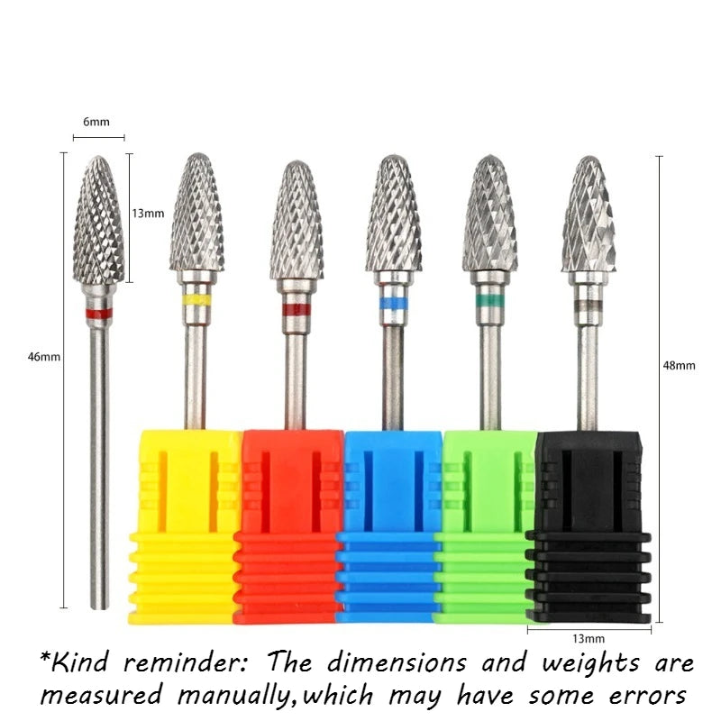 Tungsten Carbide Corn Cone Nail Drill Bit | Diamond Burr Nail Drill Bit Babs
