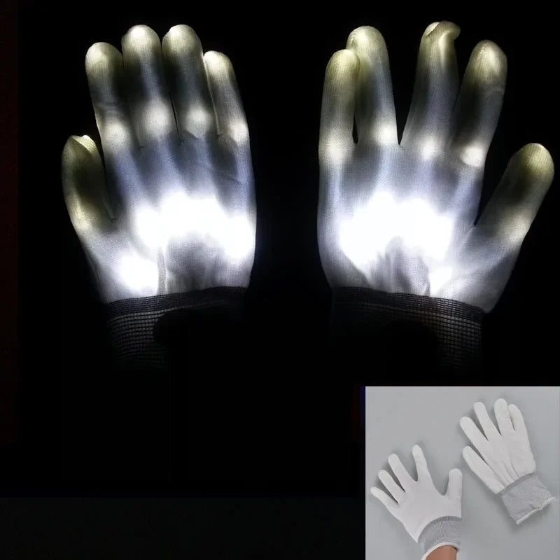 LED Flashing Fingertip Light-Up Gloves – Rave, Party & Cosplay LED Party Gloves Babs 10