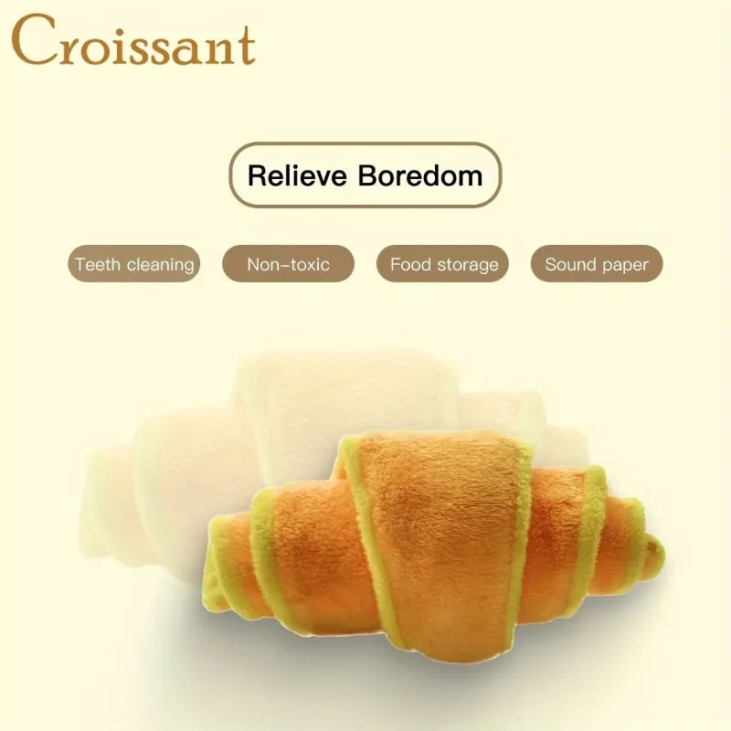 Plush Croissant Dog Toy – Snuffle & Treat Puzzle for Dogs Plush Dog Toy Babs