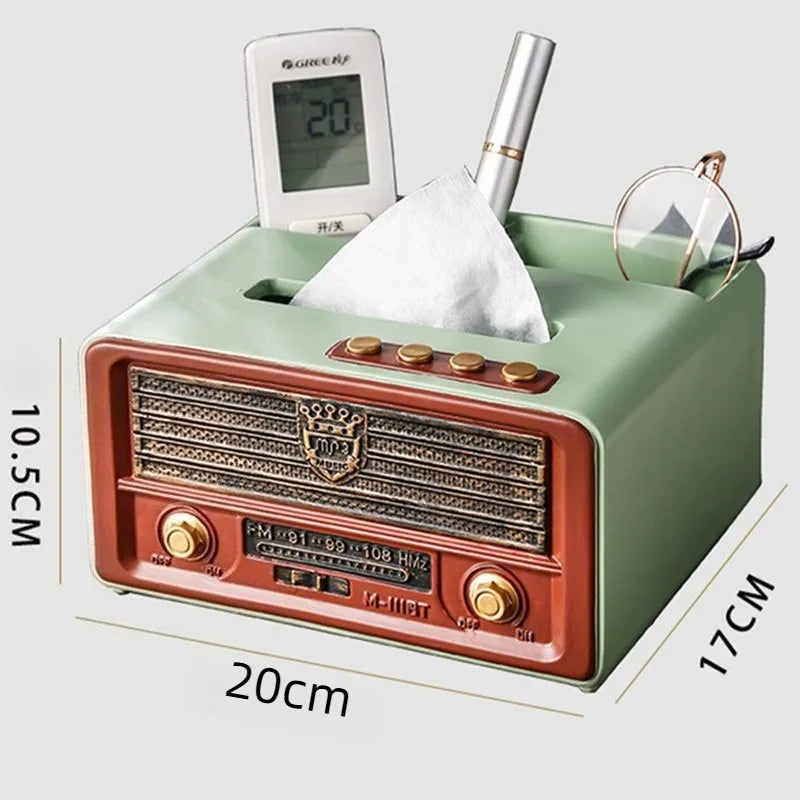 Retro Luxury Resin Tissue Box | Elegant Rectangular Napkin Case Decorative Tissue Holder Babs