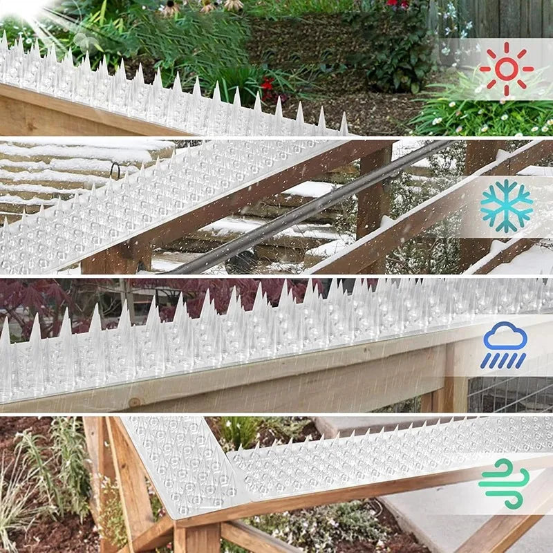 5-Pack Plastic Bird & Cat Deterrent Spikes – Fence & Wall Bird Deterrent Spikes Babs