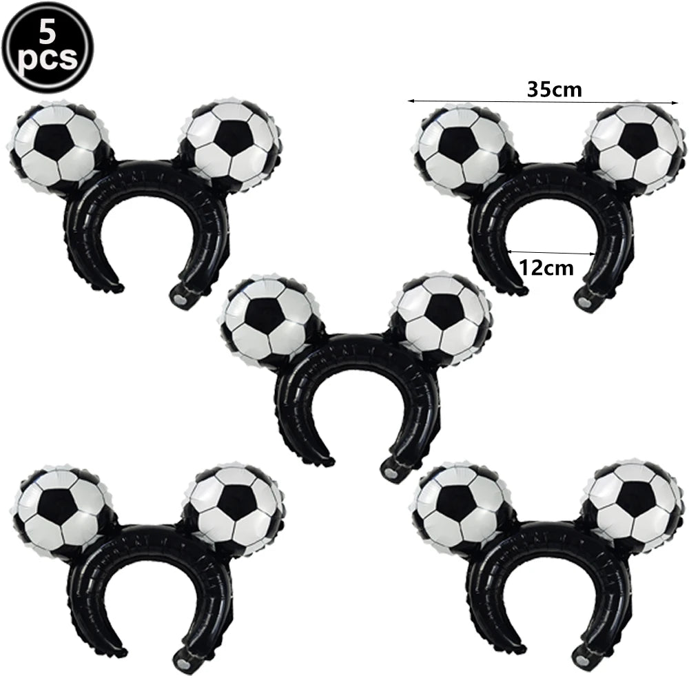 Boy's 8th Birthday Soccer Foil Balloons Party Set