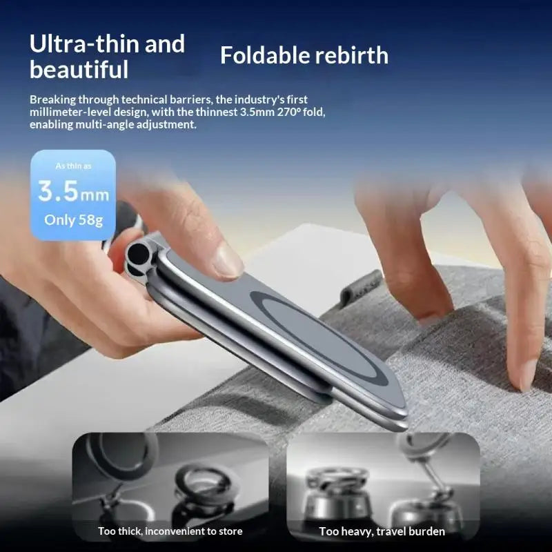 Magnetic Car Phone Holder – Foldable Anti-Shake 270° Stand Car Phone Mount Babs
