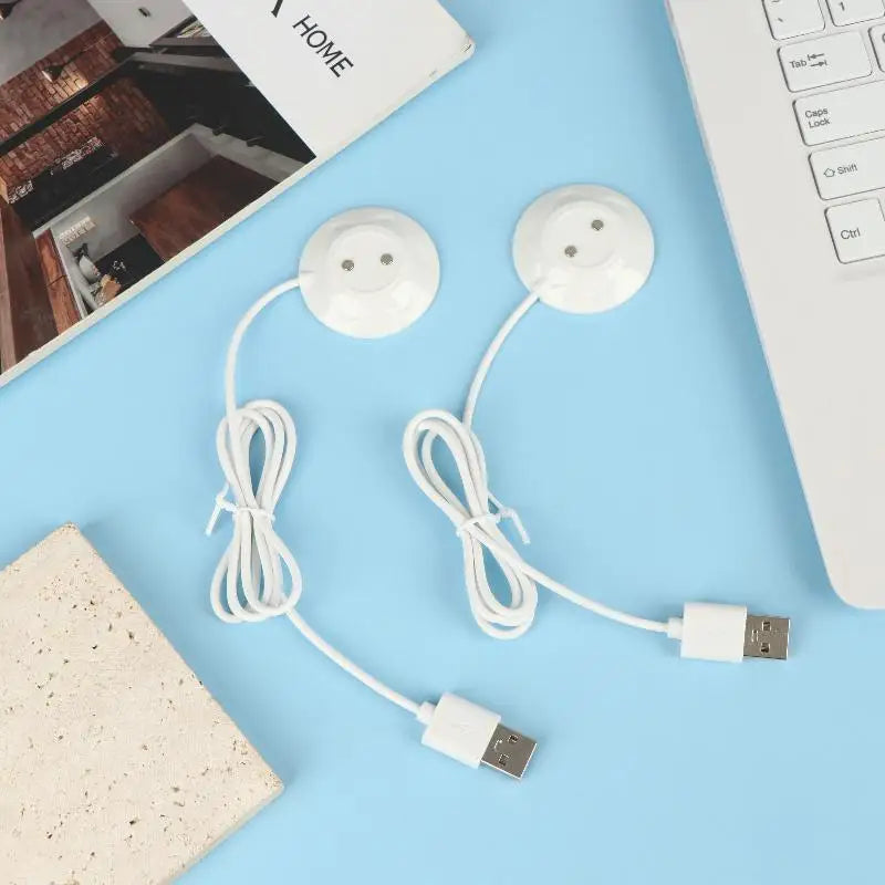 USB Magnetic Charging Dock for Rose Massager – Replacement Cable Magnetic USB Charger Babs 2Pcs White