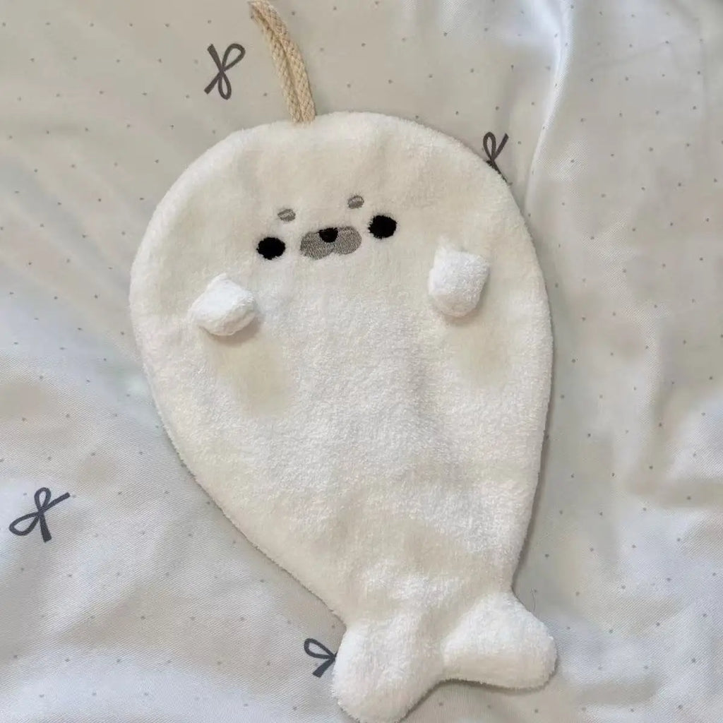 Cartoon Seal Microfiber Hair Towel Wrap & Cleaning Cloth Set Microfiber Hair Wrap Babs 1pc