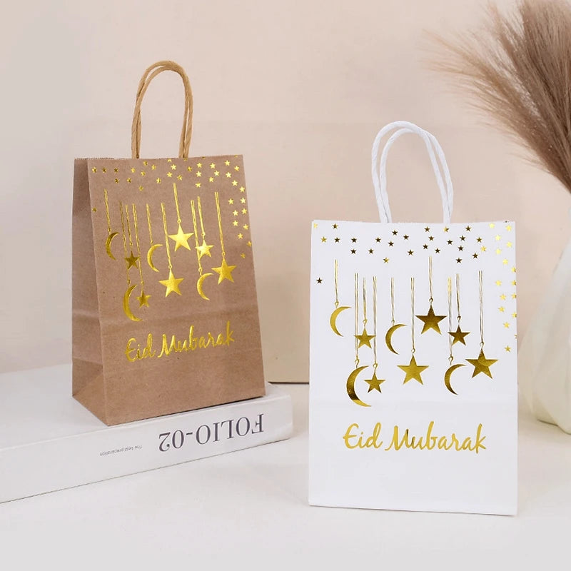 Eid Mubarak Kraft Gift Bags | Ramadan Party Supplies 5/10Pc Party Gift Bags Babs
